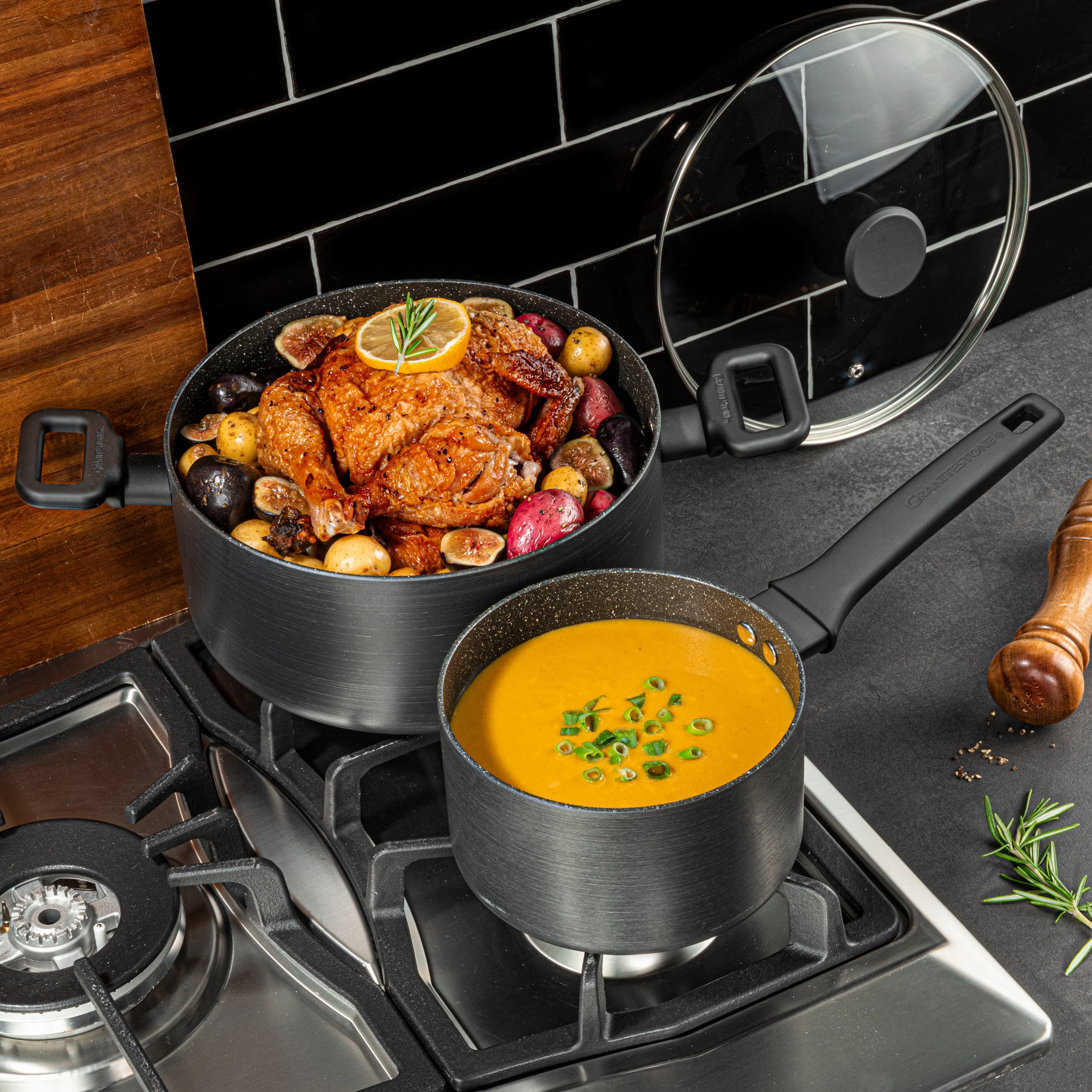 Granitestone 13-Piece Pro Premier Hard Anodized Stovetop Set with Easy Grip Handles - Image 13