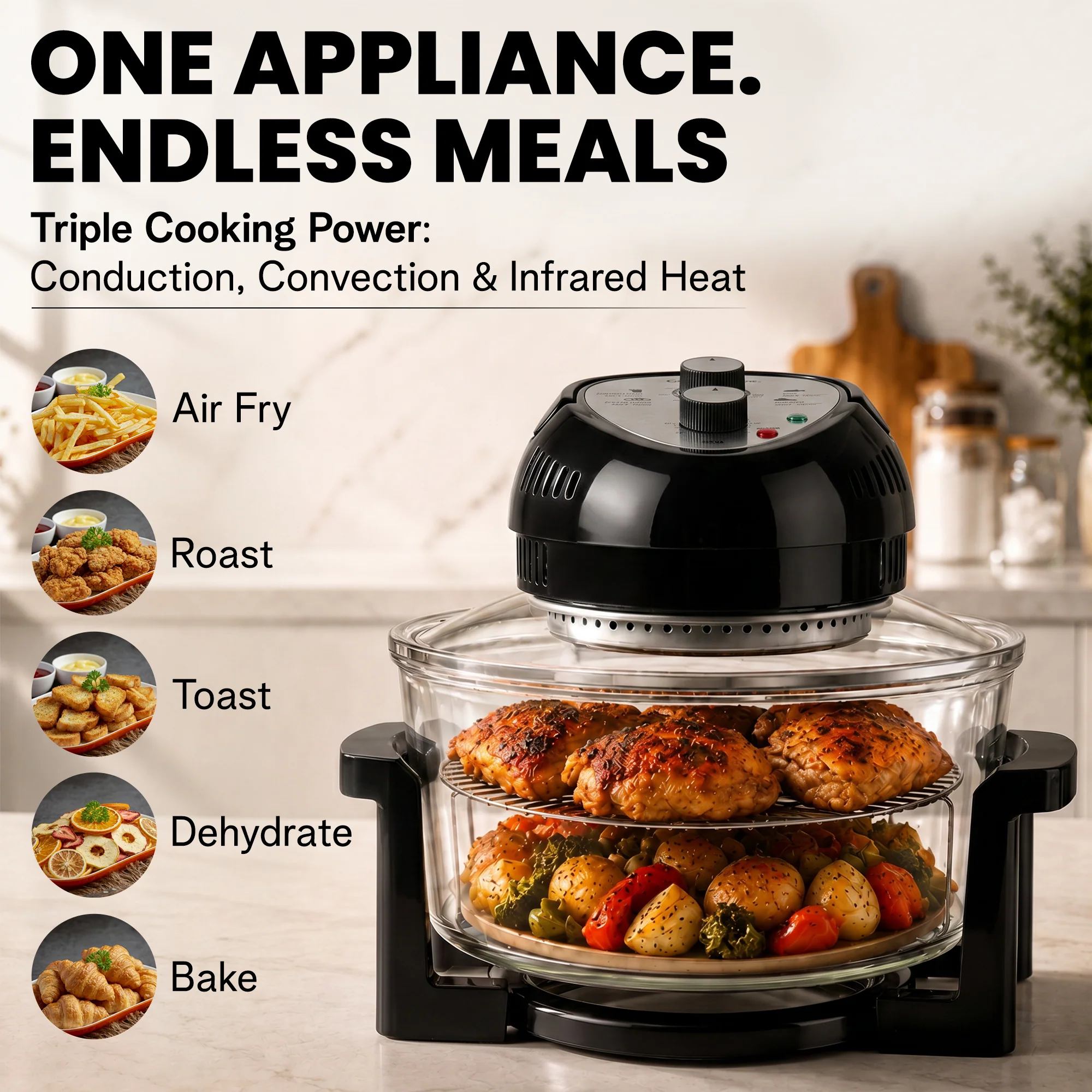 Granitestone Glass Air Fryer - Image 2