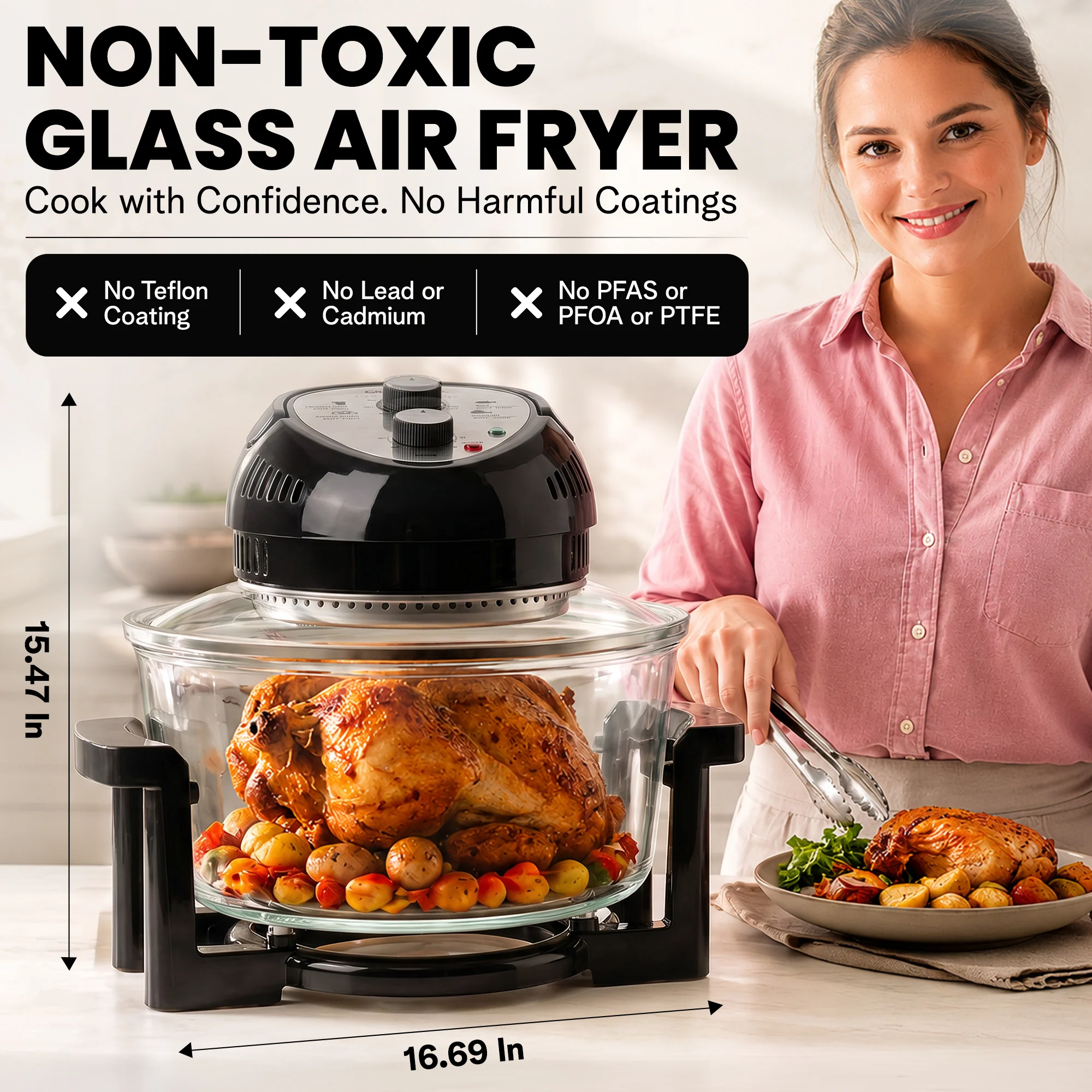 Granitestone Glass Air Fryer - Image 3
