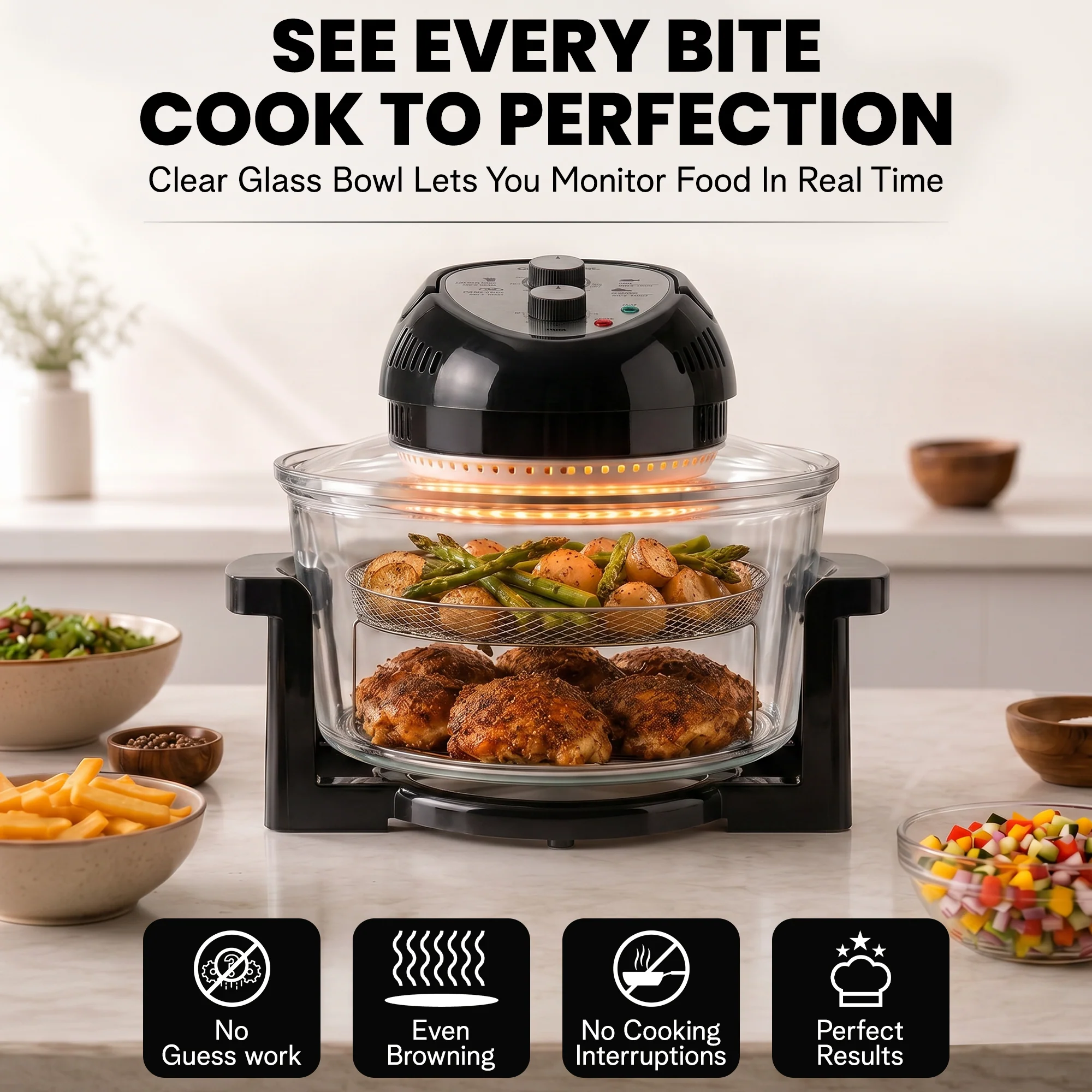 Granitestone Glass Air Fryer - Image 4